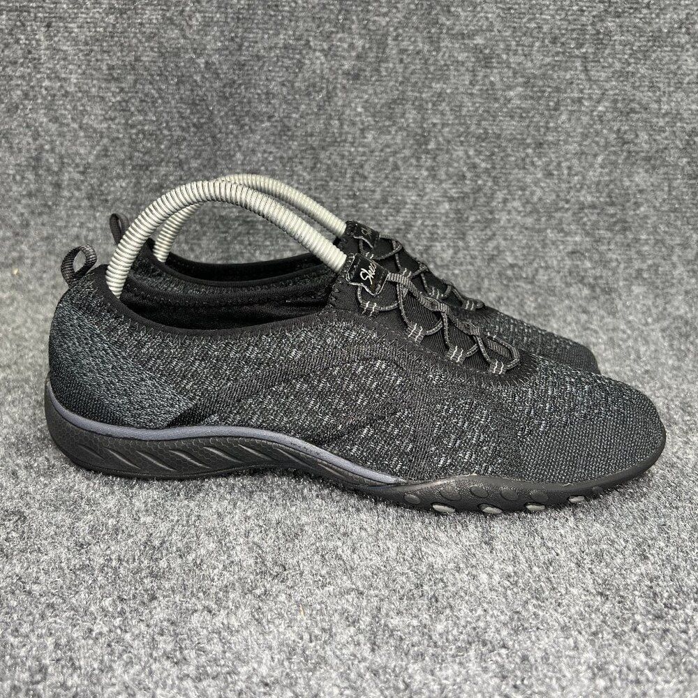 Skechers Breathe Easy Fortune Knit Shoes Women's Size 9.5 Black Athletic Walking